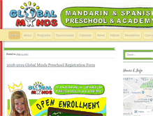 Tablet Screenshot of globalmindsschool.com